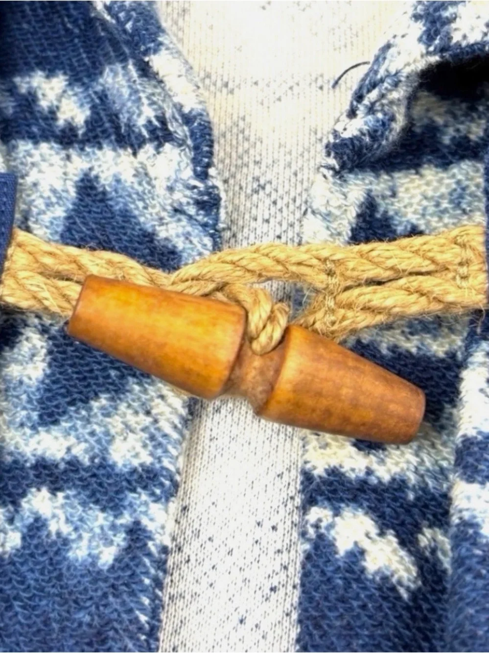 Vintage Ralph Lauren Blue Southwest Aztec Indian Toggle Button Jackets Sz M - Picture 8 of 9